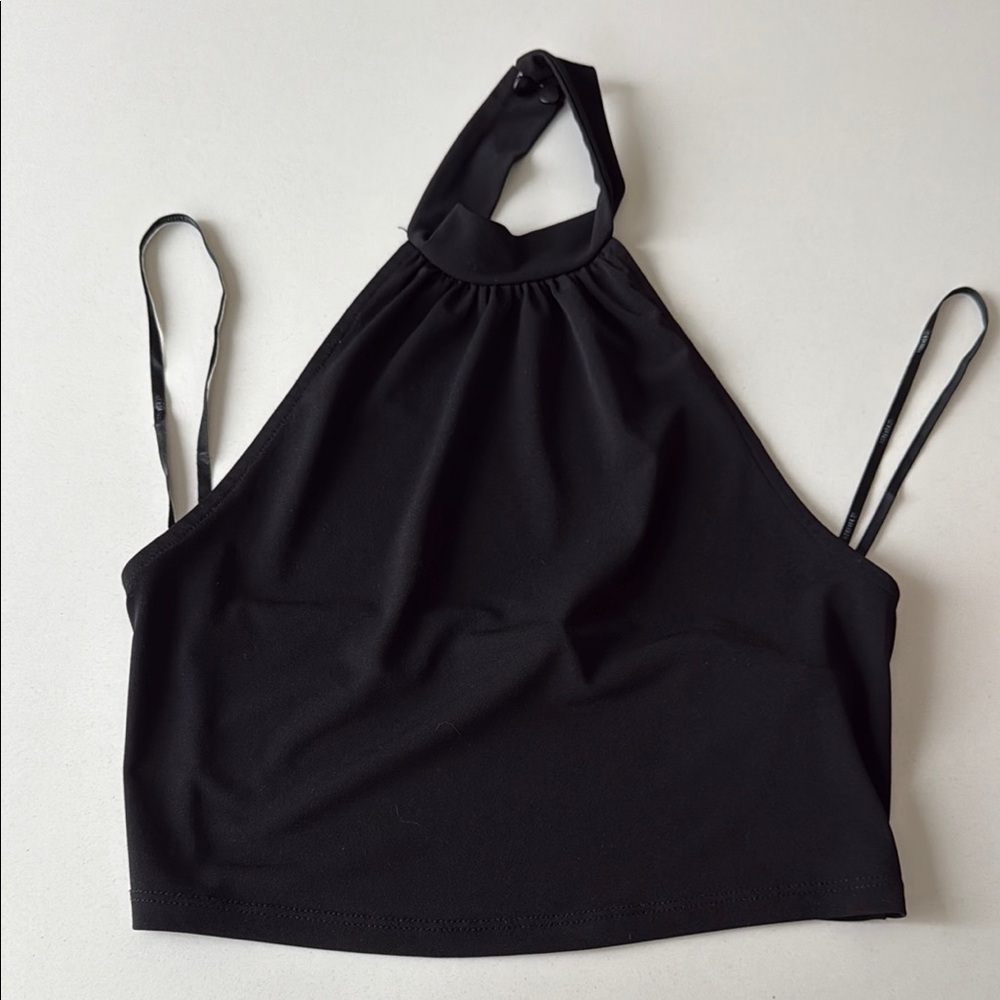 Black halter top